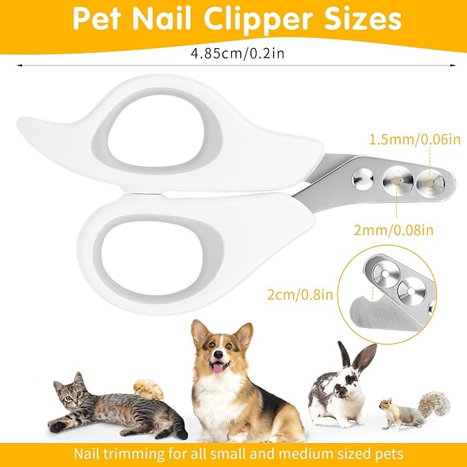 Cat Nail Clippers with Circular Cut Hole, Dogs Pets Nail Clippers & Trimmers Puppy Nails Clipper Cat Claw Trimmer with Safety Guard -Avoid Over Cutting Pet Nails Clipper for Novice Pet Families-Mewly Pet