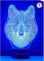 Wolf 3D Decor Lamp with Remote, Toys for Girls Boys Room, 7 Colors Changing Night Light Bedside Gifts for Kids Baby