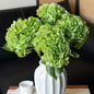 4Pcs Green 22 inch Lifelike Artificial Hydrangea, Large Real Touch Flowers Artificial Flowers Dry Flowers Outdoor Wedding Christmas Office Family Party Living Room Table Decoration