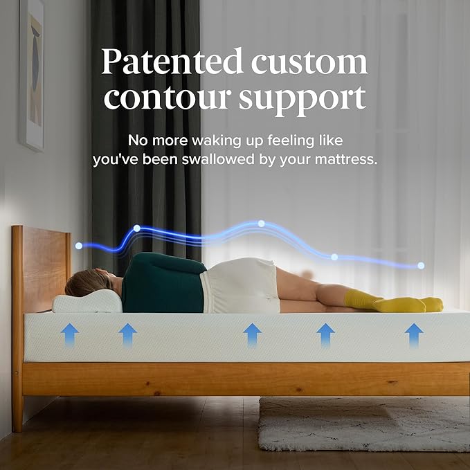 ZINUS 8 Inch Full Green Tea Memory Foam Mattress [New Version], Fiberglass free, Medium Firm Feel, Zoned Pressure Relief, Certified Safe Foams & Fabric, Mattress in A Box