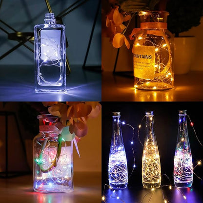 Fairy Lights Battery Operated String Lights, 6 Pack Mini Lights 20 LED 7ft Twinkle Firefly Starry Light for DIY Craft Mason Jar Bedroom Wedding Party Table Christmas Decoration (Mix-Colored)