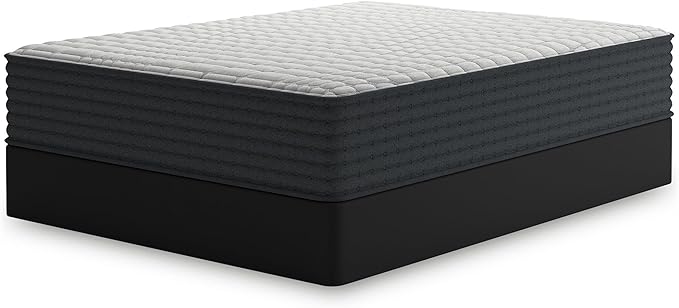 Signature Design by Ashley Hybrid 1200 12" Firm Moisture Wicking Mattress with Charcoal-Infused Gel Memory Foam and Edge Support for Pressure Relief, Temperature Regulating, King, Fiberglass Free