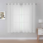 KEQIAOSUOCAI Pure White Sheer Curtains for Windows 63 inch Length - Grommet Voile Textured Soft & Lightweight Window Dressing for Bedroom Decor,W54 x L63, 2 Pieces