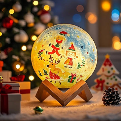 Paint Your Own Moon Lamp Kit, Cool Gifts DIY 3D Moon Night Light, Arts and Crafts for Kids Ages 8-12, Space Art Supplies Craft Kits, Girls Boy Birthday & Christmas Gifts Ages 3 4 5 6 7 8 9 10 11 12+