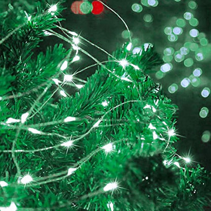 Decute 500LED 164ft Fairy String Lights Cool White Christmas Light Silver Wire w/Remote, Firefly Lights Starry Light for DIY Christmas Tree Costume Wedding Party Table Centerpiece Decor