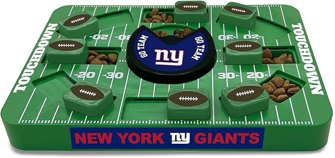 Pets First NFL New York Giants Large Puzzle Toy - Interactive Dog Treat & Slow Feeding Toy-Mewly Pet