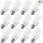 LUXRITE A15 LED Bulb 40W Equivalent, 7W, 4000K (Cool White), 600 Lumens, Enclosed Fixture Rated, Dimmable Ceiling Fan Light Bulbs, E26 Medium Base, UL Listed - Indoor and Outdoor (12 Pack)