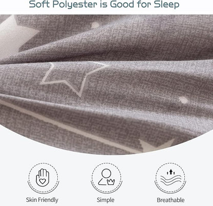 MAXYOYO Grey Constellation Futon Mattress, Japanese Floor Mattress Quilted Bed Mattress Topper, Extra Thick Folding Sleeping Pad Breathable Floor Lounger Guest Bed for Camping, Full