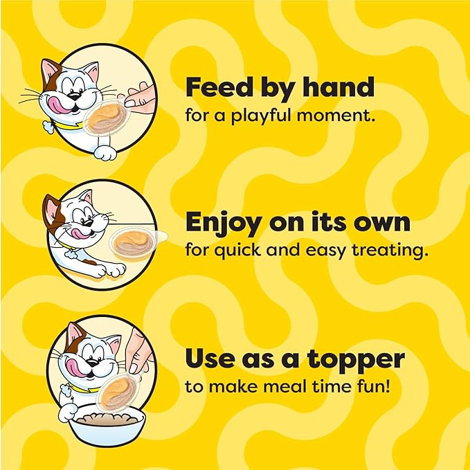 Temptations Lickable Spoons Adult Wet Cat Treat, Tasty Chicken and Cheesy Cheese Flavor, 4 Spoons, Pack of 24 (96 Total)-Mewly Pet