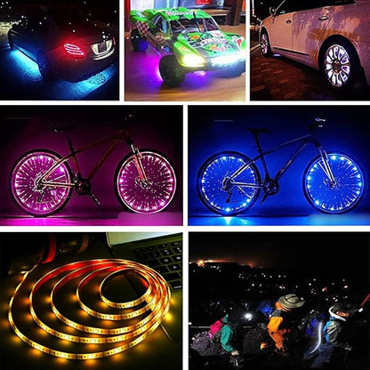 LED Strip with 24 Keys Remote Control, 2m Battery Powered Strip Lights for Party and DIY Decoration