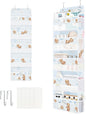 Clastyle Animals Over The Door Organizer Star Nursery Hanging Storage Organizer for Kids Clothes Diaper Toy Closet Door Hanging Shelf Storage for Bedroom Bathroom Pantry, Bear, 5-Tier
