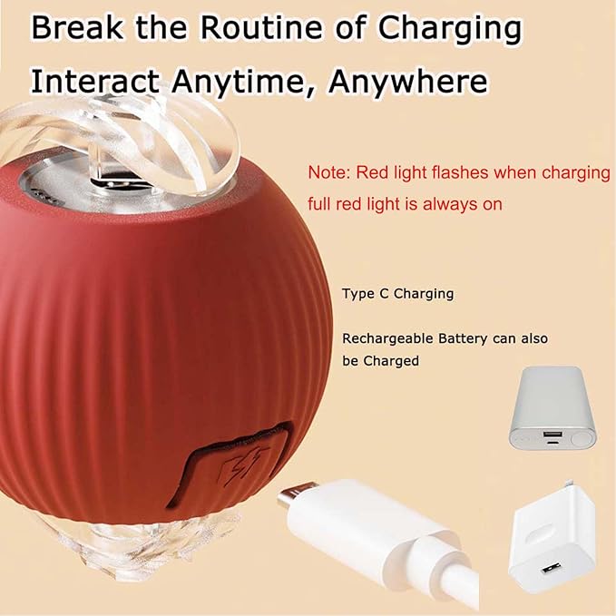 Speed 2.0 Tail Interactive Cat Toys for Indoor Cats, Chirping & Motion Activate Ca t Toy, Smart Kitten Rolling Ball Moving Ball Toys, Rechargeable Dog Cat Bal l for Enrichment Exercise (Blue)-Mewly Pet