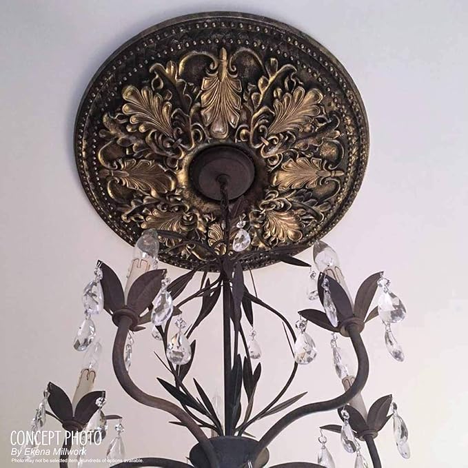 Ekena Millwork Bradford Ceiling Medallion, Clear Yellow