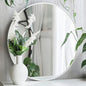 White Round Mirror 30 inch, Large Round Mirror, Bathroom Mirror Matte Metal Frame, Circle Mirrors for Living Room, Bathroom, Wall, Hallway.