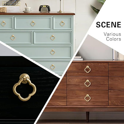 Cupboard Knobs Cabinet Knobs Drawer knobs, Zinc Alloy Gold Knobs for Dresser, Cupboard Knobs for Kitchen, Bathroom (Style C-6)