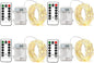 4 Pack Battery Operated Fairy String Lights, 8 Modes 5M Silver Wire with Remote & Timer - 50 LEDs Waterproof for Bedroom, Wedding, Christmas, Party Decorations