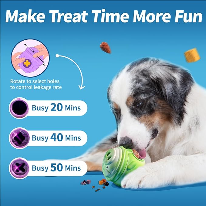 Dog Toy, Frozen Treat Toys, Treat Dispensing Chew Toy for Small Medium Large Dogs, Long-Lasting Interactive to Keep Pup Distracted & Reduces Anxiety, Freezable Fillable Dog Puzzle Toys - Green-Mewly Pet