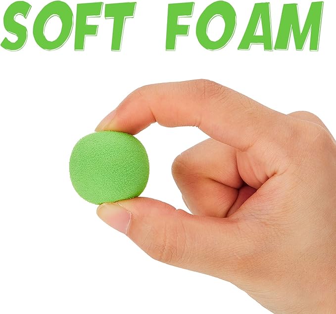 Frienda 24 Pieces Refill Balls Soft Green Foam Balls Refills Approx 1. 1 Inch in Diameter, Soft Small Light Cat Ball Toys-Mewly Pet