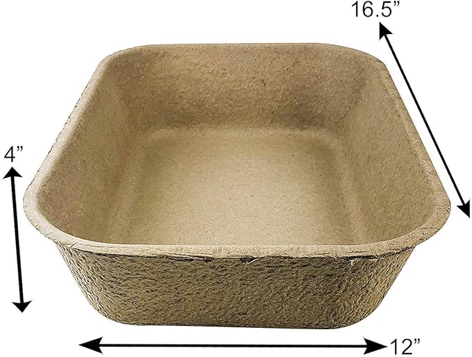 Midlee Disposable Cat Litter Boxes Pack of 5- Travel Portable Pet Tray Liner Pan-Mewly Pet