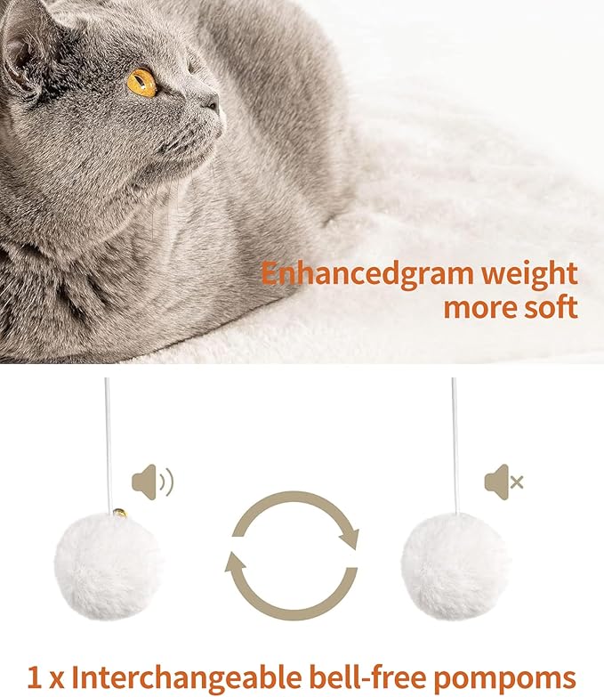 FourFurPets 26.7in Large Cat Tree Tower Condo, Cat Scratch Posts for Indoor Cats, Big Plate, Three 23.6in Full Sisal Scratching Posts, White-Mewly Pet