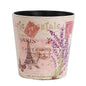 PU Leather Small Trash Can Wastebasket, Round Garbage Container Basket for Bathrooms, Laundry Room, Kitchens, Offices, Kids Rooms, Bedrooms,Dorms,Home Decorative Art Bin, 2.9 Gallon(Lavender Design)