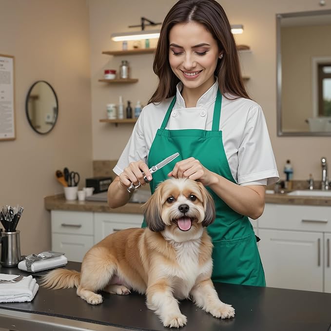 GLADOG 6.5" 9CR Thinning Shears for Dogs - Professional Dog Thinning Scissors with Luxurious Diamond Pivot Nut, Ideal Dog Grooming Scissors for Reducing Bulk, Dog Shears，Dogs Scissor for Grooming-Mewly Pet