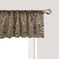 Ambesonne Dog Lover Window Valance Pack of 2, Repetitive Pattern of Pet Heads Paw Prints and Bones, Rod Pocket Curtain Valances for Kitchen Bedroom, 42" X 12", Taupe