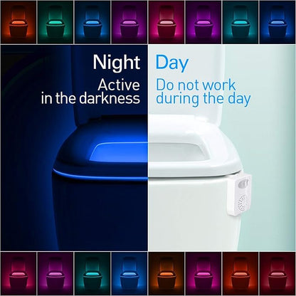 ZEZHOU Toilet Light Motion Sensor - 16 Color LED Night Lights for Toilet Bowl with Aromatherapy for Bathroom, Funny Gifts Idea for Dad Men Women Kids Teen Boys, Cool Fun Gadgets for Stocking Stuffer