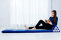 Leewadee Comfortable Japanese Floor Mattress - Thai Floor Bed with Triangle Cushion - Futon Mattress - XL Extra Long Thai Massage Mat, 89 x 20 inches, Blue, Kapok Filling