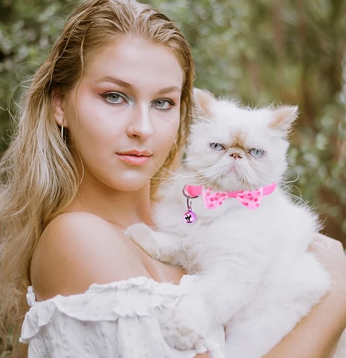 16 PCS Cute Cat Collars Breakaway with Bell for Boy Cats and Girl Cats Gifts-Mewly Pet