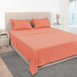 Mejoroom Full Size Sheet Set - Soft Microfiber Bed Sheets - Deep Pocket Fitted Sheet, Breathable, Wrinkle & Fade Resistant - 4 Piece (Full, Coral)