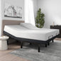 SHA CERLIN Split King Size Adjustable Bed Base/Bed Frame with Motorized Head and Foot Incline,Zero-Gravity,Wireless Remote,Soft Linen Fabric Attached,Wood Board Support (Only Base)