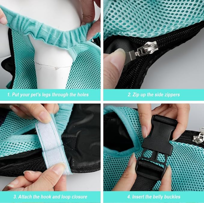 FEimaX Dog Carrier Backpack Pet Legs Out Front Cat Travel Bag, Adjustable Puppy Backpacks Carriers Hands-Free for Small Medium Dogs Cats Hiking Traveling Camping Daily Walking-Mewly Pet