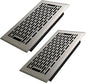 4x8 Inches 2 Pack Heavy Duty Walkable Floor Register - Easy Adjust Air Supply Lever Decorative Floor Vent Covers, Boston Design Vent Covers for Home - Satin Nickel