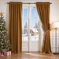 Lazzzy Velvet Blackout Curtains Thermal Insulated Room Window Drapes Super Soft Luxury Curtains for Living Room Bedroom Rod Pocket 2 Panels, Gold Brown, 42" W x 84" L
