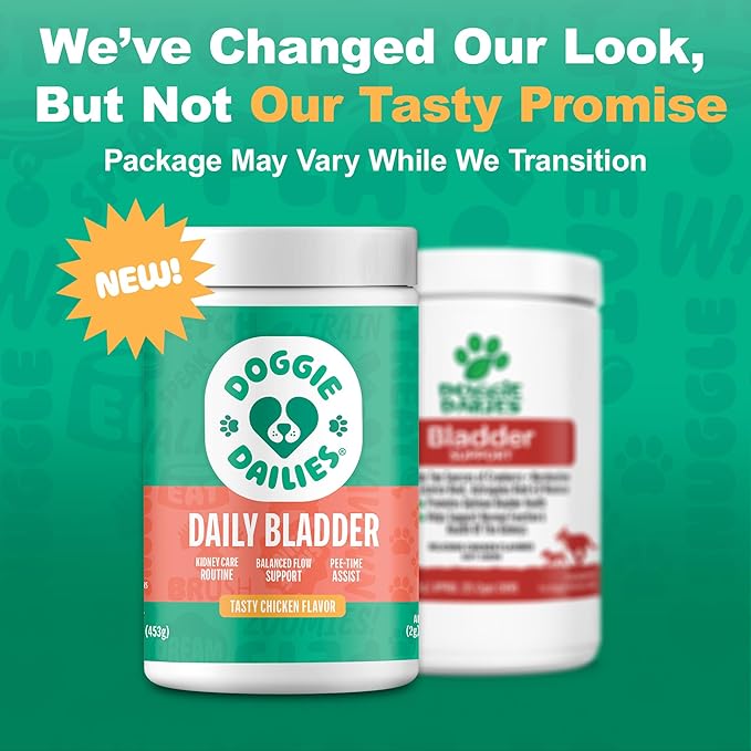 Doggie Dailies Cranberry Supplement for Dogs - Urinary Tract, Bladder & Kidney Support for Dogs - Cranberry for dogs with Marshmallow Root, Licorice Root & Apple Cider Vinegar (Chicken) 225 Soft Chews-Mewly Pet