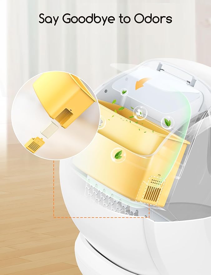 MeoWant Self Cleaning Cat Litter Box, Open-Top Automatic Cat Litter Box with Safety Protection, App Control, Odor-Free, 75L Large Space for Multiple Cats-Mewly Pet