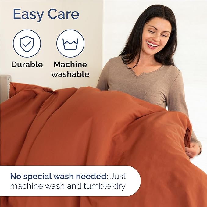 Full 6 Piece Sheet Set - Comfy Breathable & Cooling - Ultra-Soft Hotel Luxury Bedding Set with 8-16 Inch Deep Pockets - 1 Flat & 1 Fitted Sheet & 4 Pillowcases - Wrinkle Free & Easy Care - Terracotta