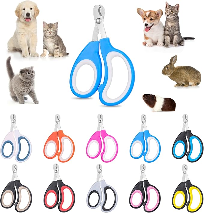 20 Pcs Cat Nail Clipper Bulk Kitten Claw Trimmer Pet Nail Cutter Claw Care for Cats, Kittens, Bunny, Puppy, Rabbit, Gatos, and More-Mewly Pet