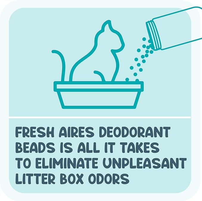 Deodorant Beads - Area Deodorizer for Cat Litter Boxes, Low-Dust, Non-Toxic, Superior Odor Control, Pet-Safe, Cleaner Air-Mewly Pet
