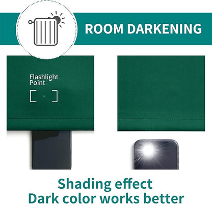 BGment Green Blackout Curtains for Bedroom - Grommet Thermal Insulated Room Darkening Window Curtains, Set of 2 Panels, Each 55 x 69 Inch