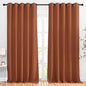 NICETOWN Blackout Room Divider Curtains 118 inches Long, Grommet Thermal Window Treatments Sound Reducing Drapes for Sliding Glass Door, Burnt Orange, W66 x L118, 2 Pieces