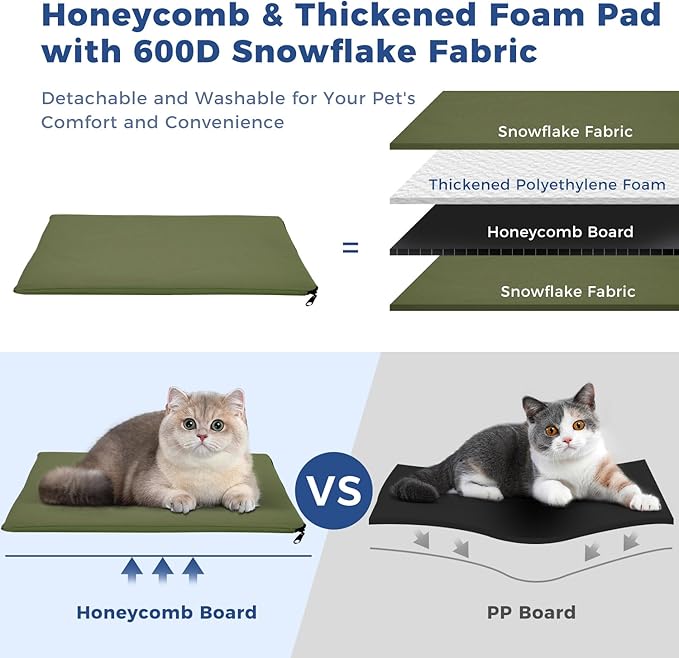 Apollo Walker Dog & Cat Carrier Backpack for 4-15lb Pets - Ventilated Safe Design with Padded Back Support, Breathable Mesh Pet Backpack for Hiking, Travel, Outdoor (Green)-Mewly Pet