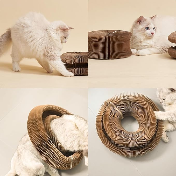 Interactive Scratching Board for Playful Kitties Magic Accordion Cat Scratching Post, Fun Cat Toys for Indoor Cats 1Pack-Mewly Pet