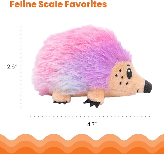 Catstages Catnip Plushies Hedgehog Multicolored Plush Catnip Cat Toy-Mewly Pet