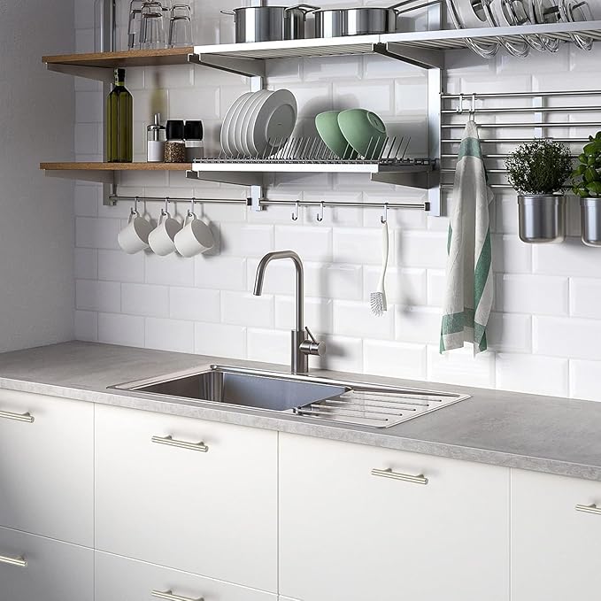 Ravinte 55 Pack 5'' Cabinet Pulls Brushed Nickel Stainless Steel Kitchen Drawer Pulls Cabinet Handles 3" Hole Center