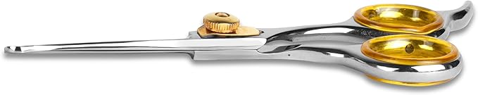 Sharf Gold Touch 4.5 Inch 440c Japanese Stainless Steel Pet Grooming Scissor with Round tip and Ballpoint for Safety-Mewly Pet