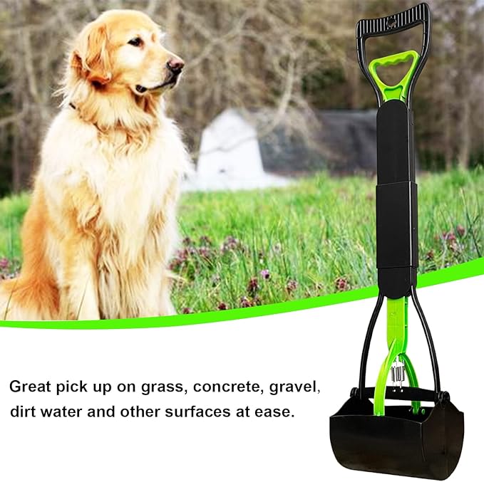 28" Large Pooper Scooper for Dogs, Heavy Duty Poop Scooper for Large Medium & Small Dog, Pet Dog Pooper Scooper for Grass & Gravel Pick Up-Mewly Pet