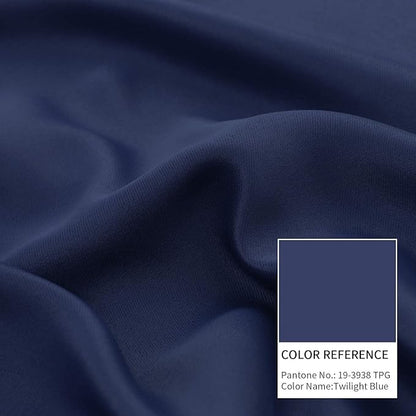 BGment Blackout Curtains for Bedroom - Grommet Thermal Insulated Room Darkening Curtains for Living Room, Set of 2 Panels, Each 55 x 96 Inch, Navy Blue