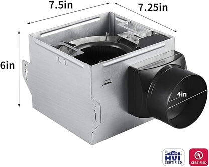Tech Drive Very-Quiet 80 CFM, 1.5 Sone No Attic access Needed Installation Bathroom Ventilation and Exhaust Fan